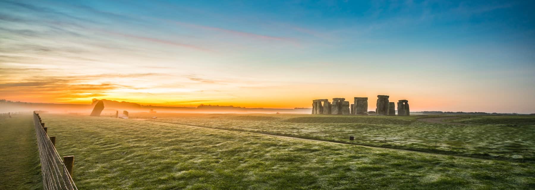 stonehenge on the salisbury plain at sunset